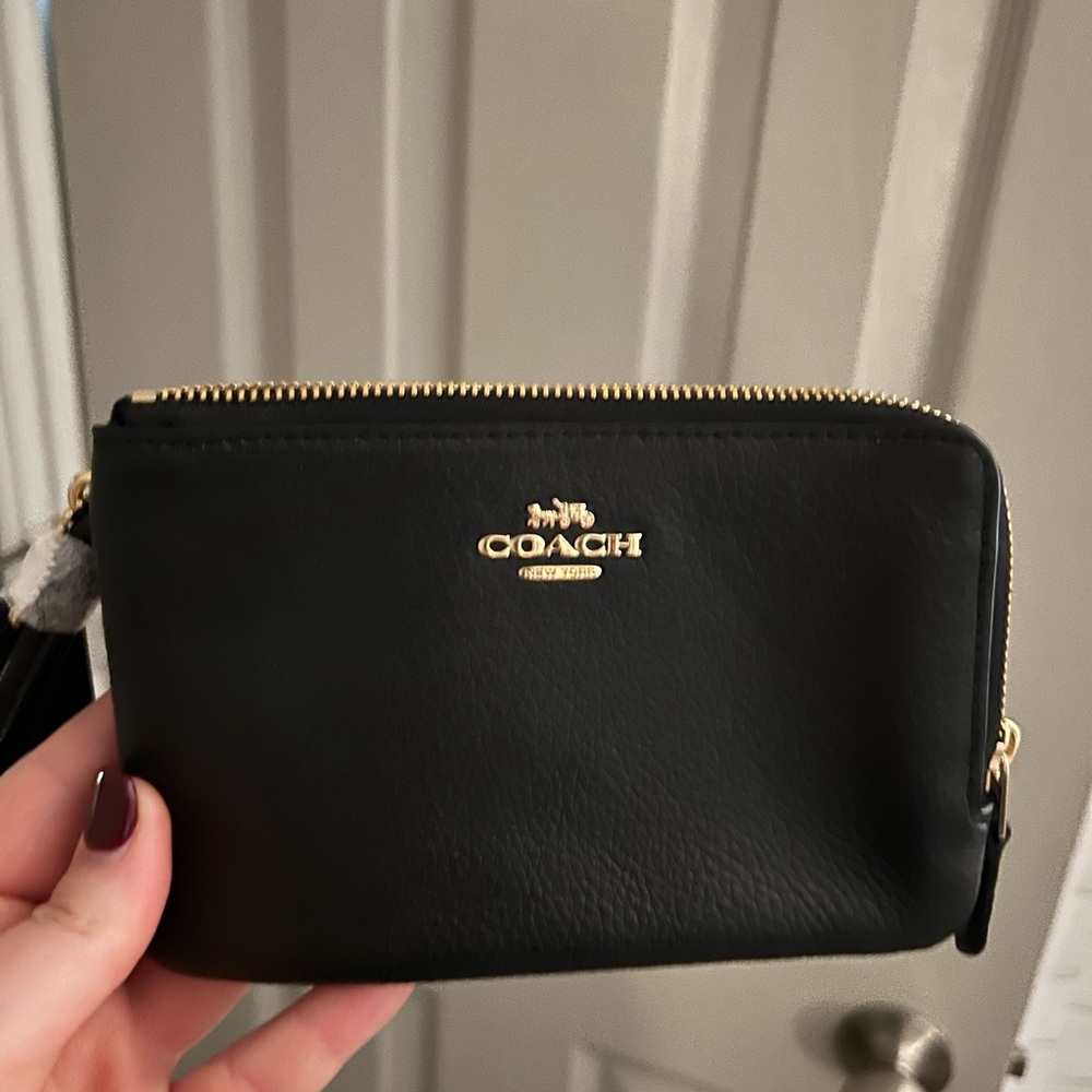 Coach black wallet wristlet (never been used with tags)